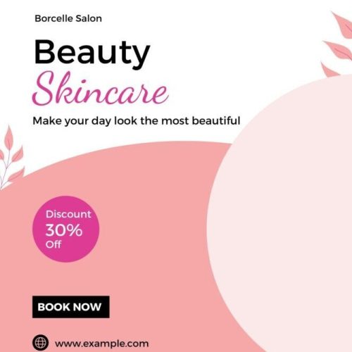 Beauty Center Makeup Social media post Banner Square Flyer Template Design